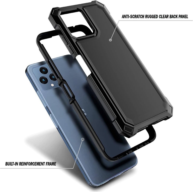 NZND Case for T-Mobile REVVL 6 5G / REVVL 6X 5G with [Built-in Screen Protector], Full-Body Shockproof Protective Rugged Bumper Cover, Impact Resist Phone Case (Black) - Image 4